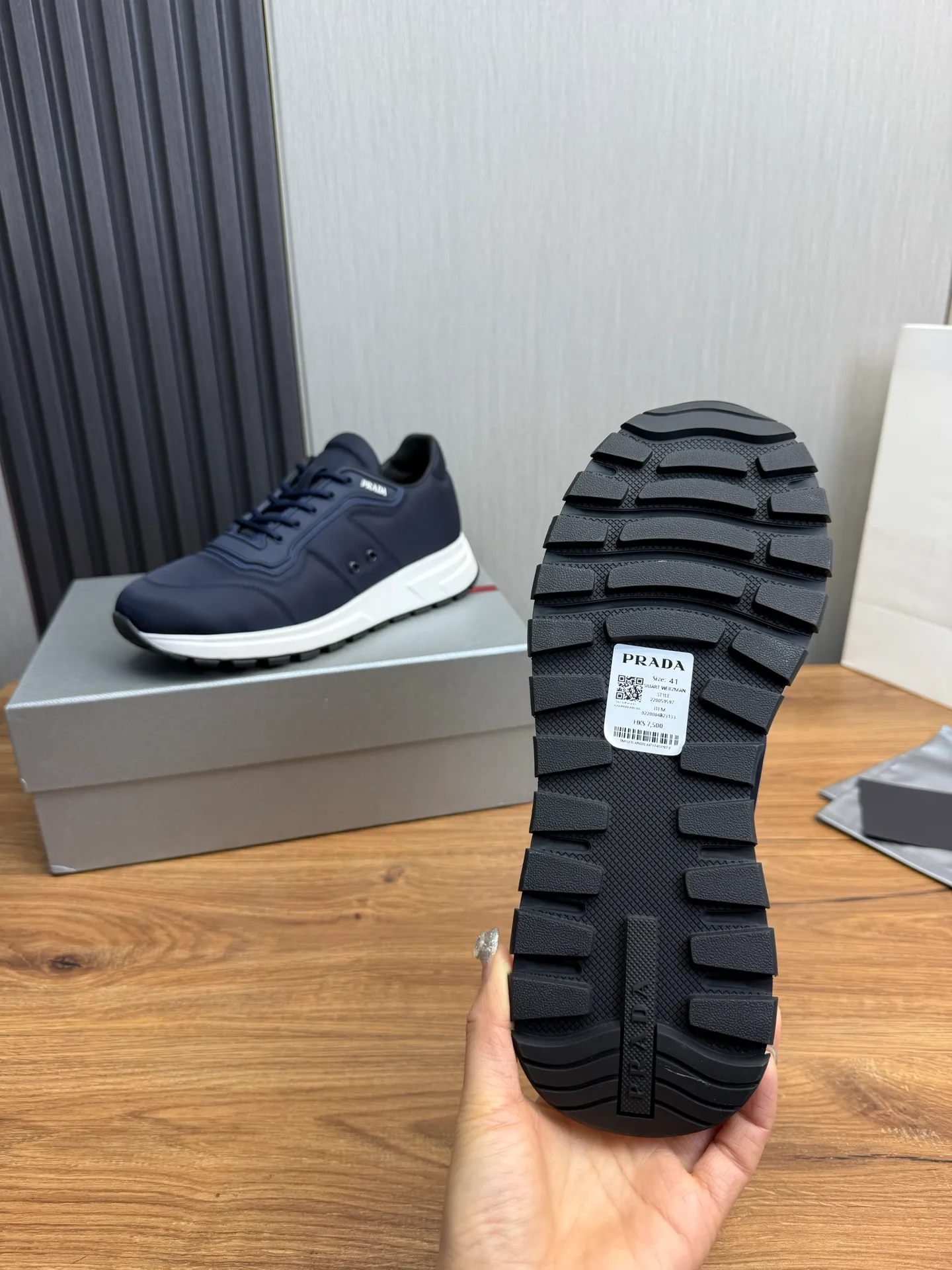 Men's shoes 💰560💰 [PRADA] Popular men's shoes shipped 👏Official website synchronized ⬆️Original imported waterproof fabric + cowhide lining, 1⃣️:1⃣️reproduction, original sole, 38-45 (45. Customized, non-refundable)